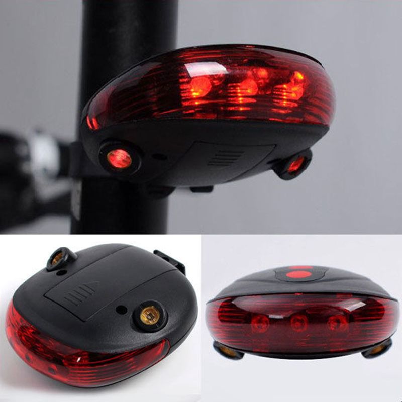 Kaou bicicleta de montaña bicicleta ciclo trasero lámpara de advertencia 5 LED modo de flash de luz_voghion.com