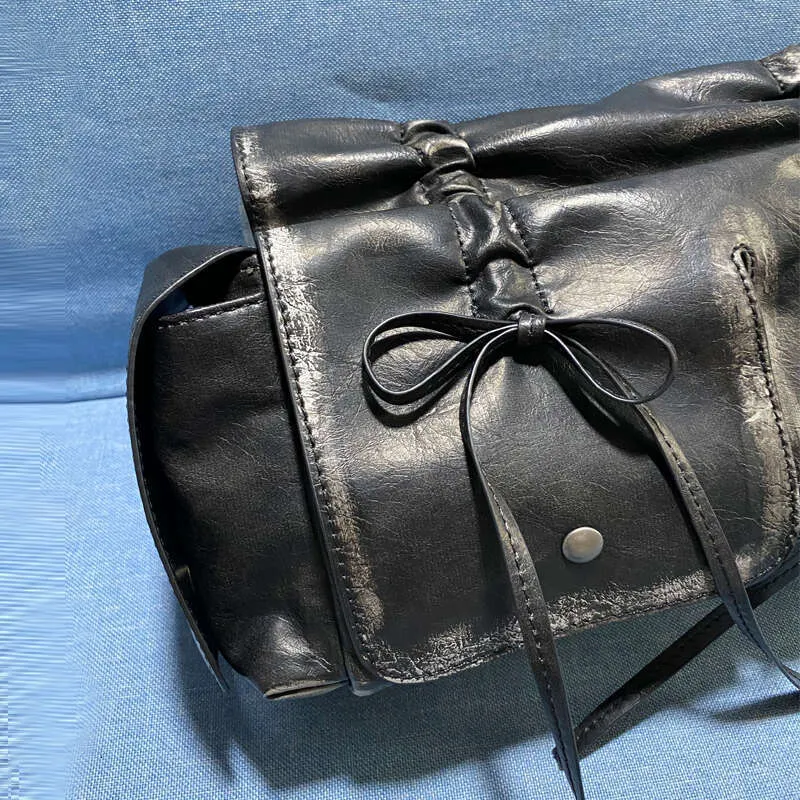 Borse con fiocco con coulisse per moto e bici per donne Borse e borsette firmate 2023 Novità in vintage plissettato spalla tracolla_voghion.com