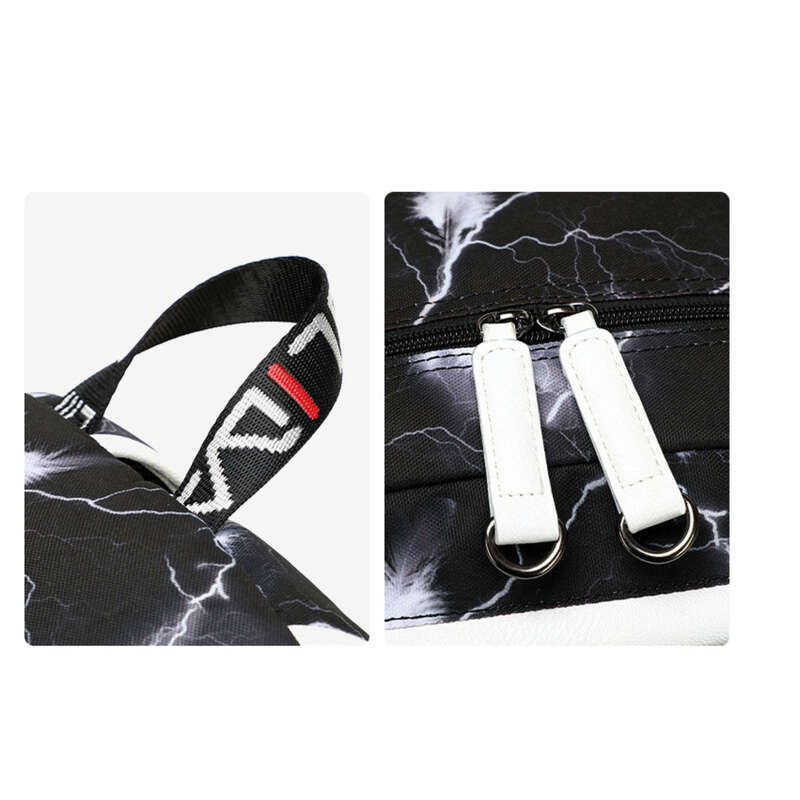 Zaini da college di grande capacità con stampa a fulmini, tendenza moda maschile 2025_voghion.com