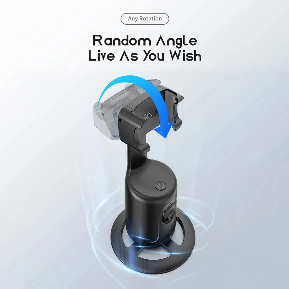 360° rotation intelligent følg gimbal stabilisator AI kameragenkendelse krop ansigtssporing til live fotografoptagelse_voghion.com
