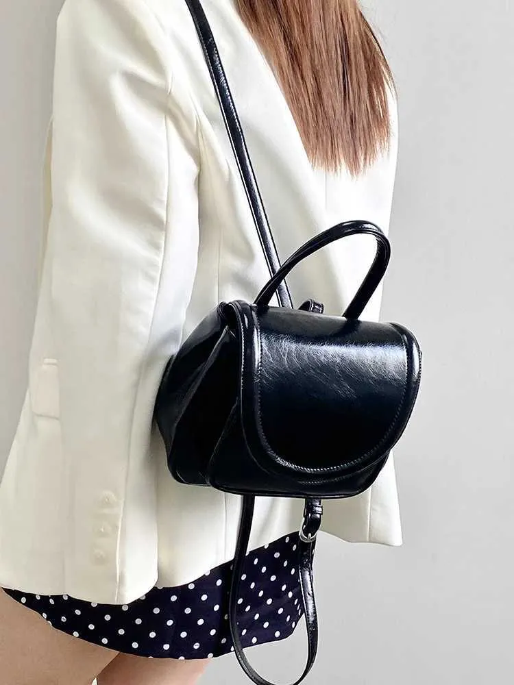 Elegant Black Women's Backpack Shoulder Bag And Handbag Set_voghion.com