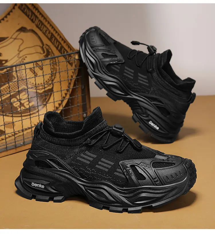 Herren Freizeitschuhe Mit Dicker Sohle Atmungsaktive Sneaker_voghion.com