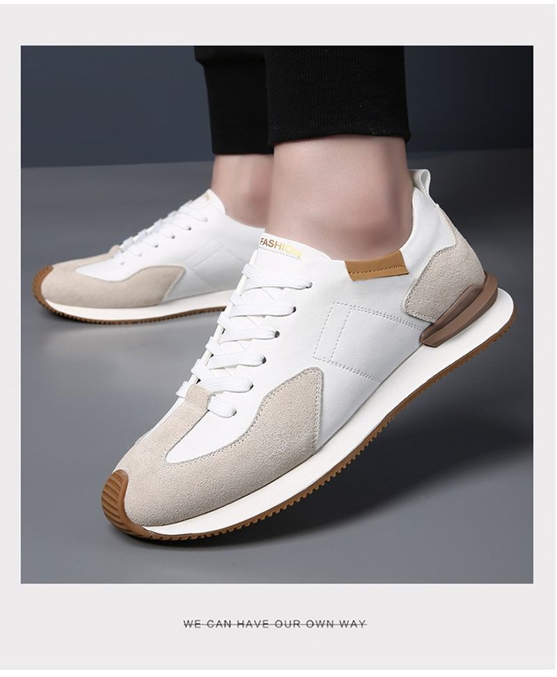 Schuhe Atmungsaktive Sommer Sneakers Casual Leder Kleine Weiße Herrenschuhe Sind Vielseitig_voghion.com