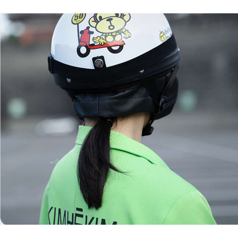 Four Seasons Tram Half Lightweight Leather Bicycle Safety Warm Cycling Helmet_voghion.com
