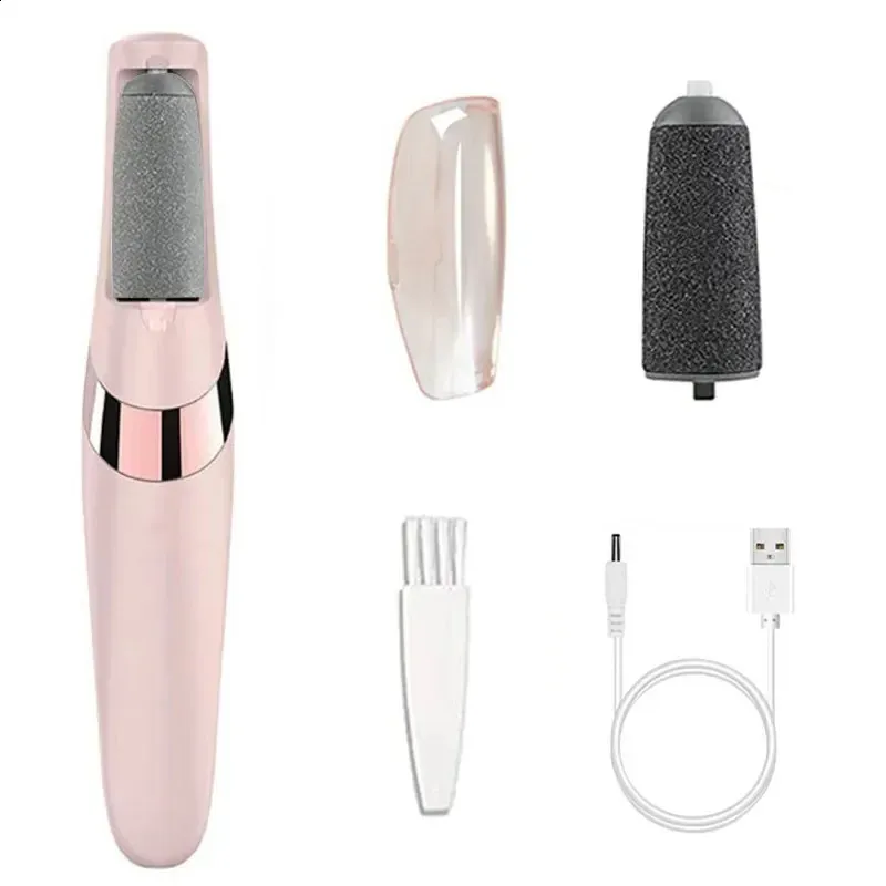 Pink Electric Foot Grinder - Hard Skin Removal, Rechargeable_voghion.com