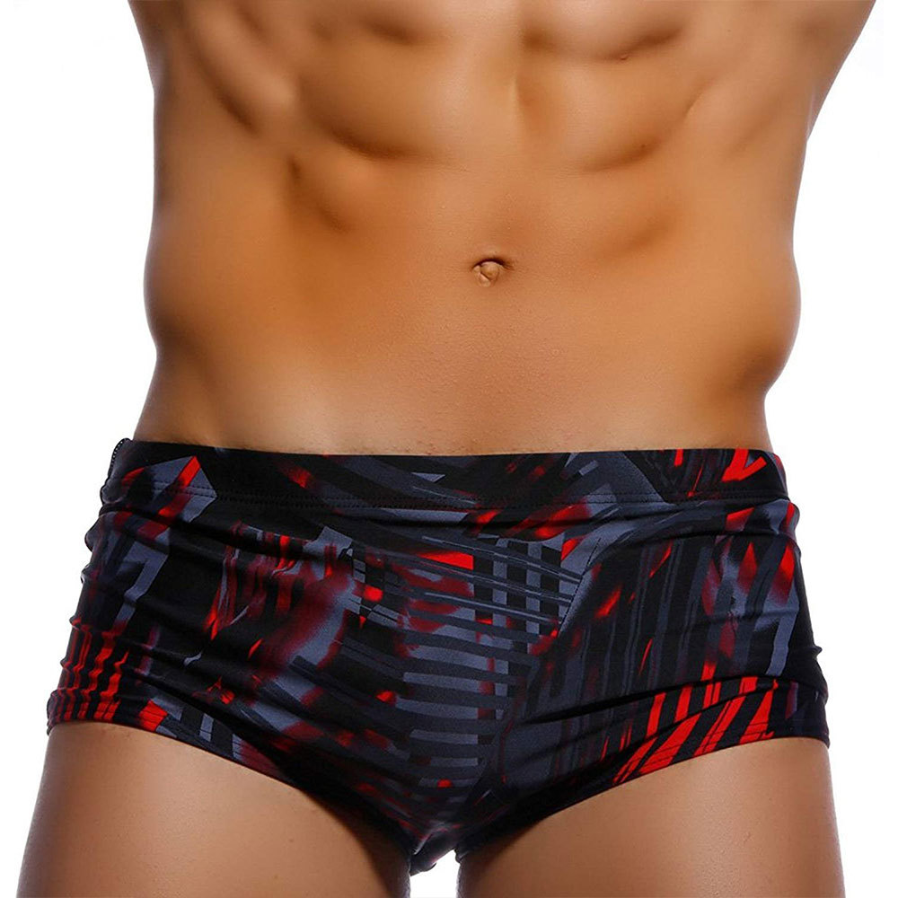 UXH Men's And Phantom Abstract Fashion Quick-Dry Hot Spring Beach Boxer Shorts For Men