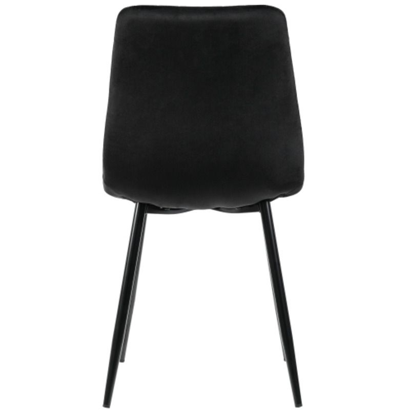 Esszimmerstuhl (4 St), Schwarz,Samtstühle,Wohnzimmer Stühle,Polsterstuhl Stuhl mit Rückenlehne,Sitzfläche Gestell aus_voghion.com