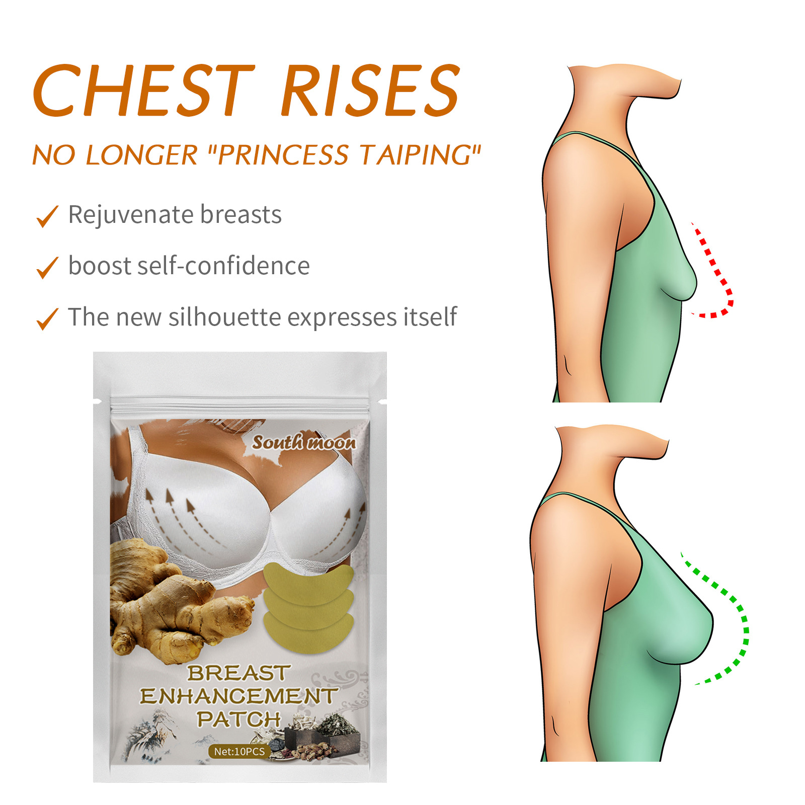 Boutique de soins de beauté et Patch de soin riche, raffermissant et complet au gingembre pour le sein_voghion.com