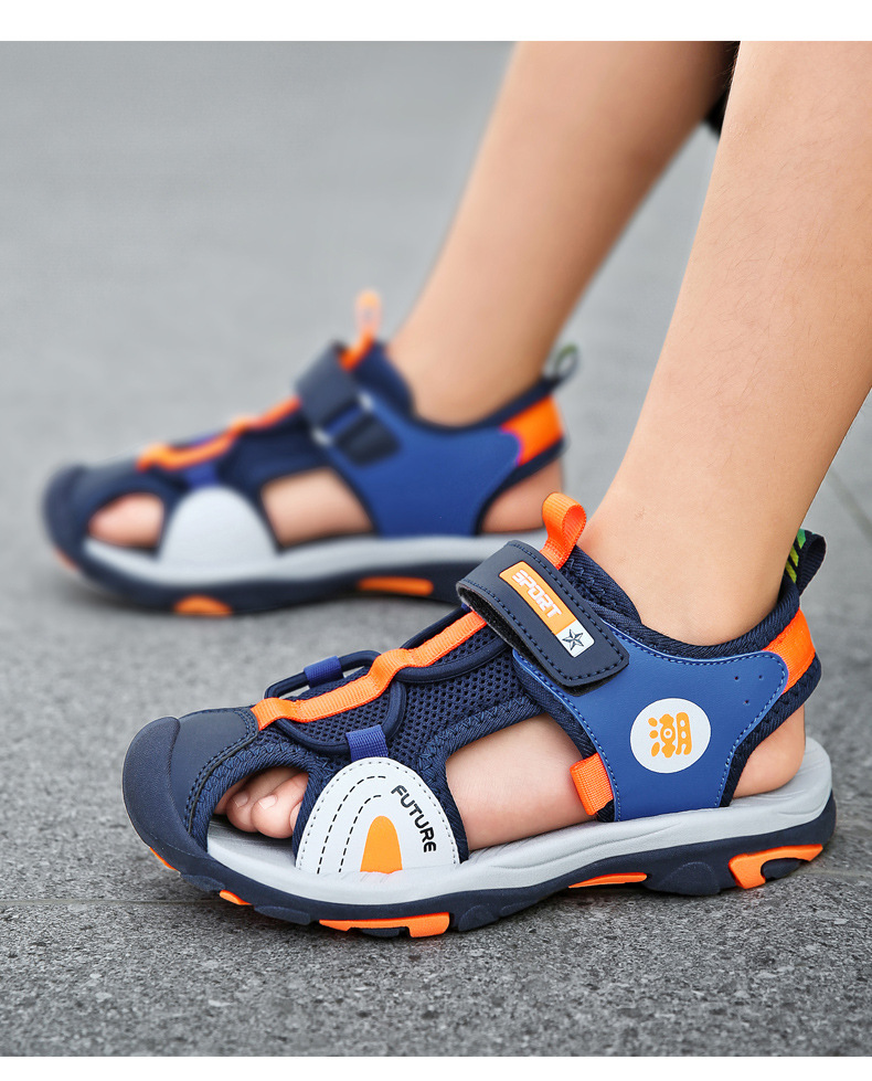 Sandalen mit Kopf für Kinder, Collision Hollow Out 2024 Sommer Student Anti-Rutsch-Strandschuhe für Mädchen mit weicher Sohle_voghion.com