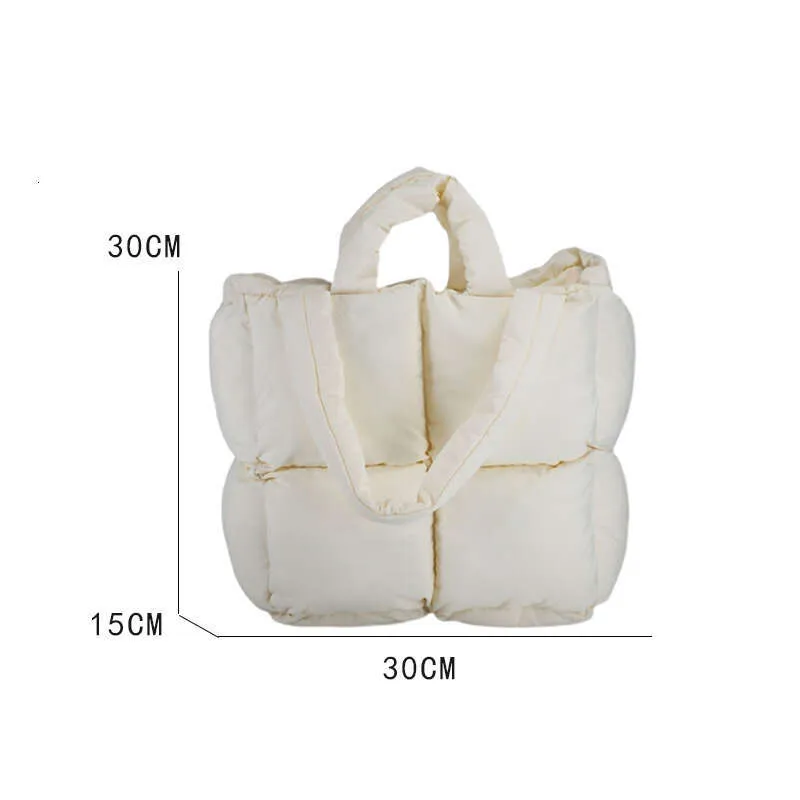 Tote Grousskapazitéit Designer Handtasche Fir Fraen Daunentasch Séiss Minimalistesch Quadrat Puff Ënneraarm Schëller Gratis Versand_voghion.com