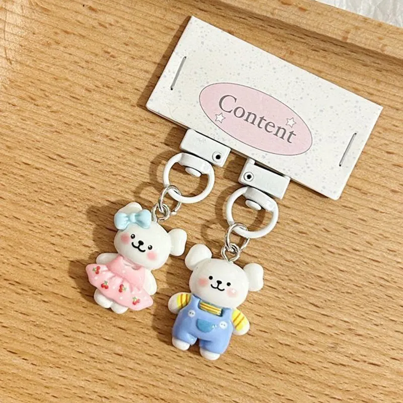 Cartoon Puppy Sleutelhanger Schattige Vlinder Knoop Liefde Overalls Kersenrok Hond Sleutelhanger Hanger Rugzak Bedels Auto Tas Cadeaus_voghion.com
