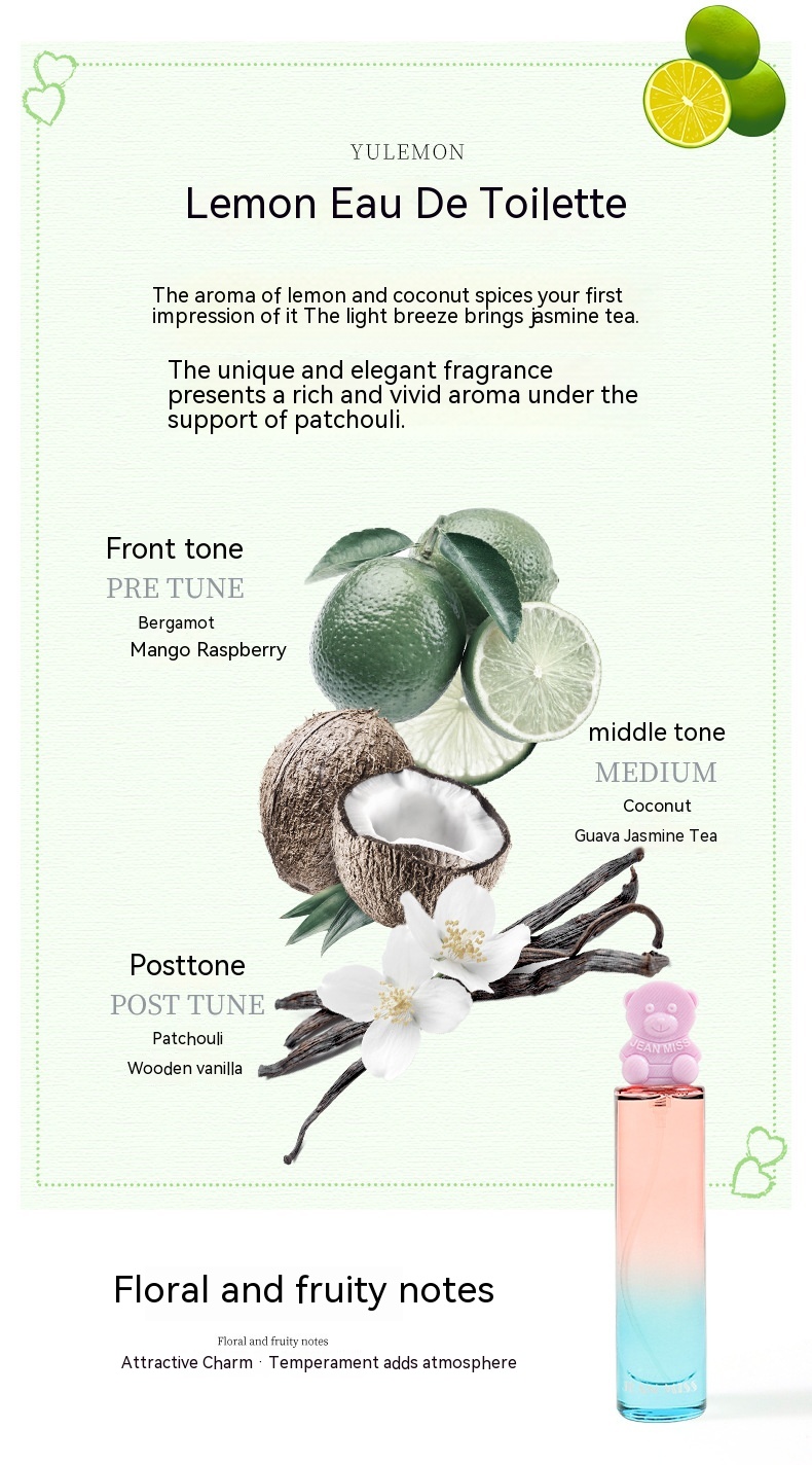 Parfum durable pour femme, crème glacée, ours de dessin animé, nouvelle étudiante, prix compétitif, rouge net_voghion.com