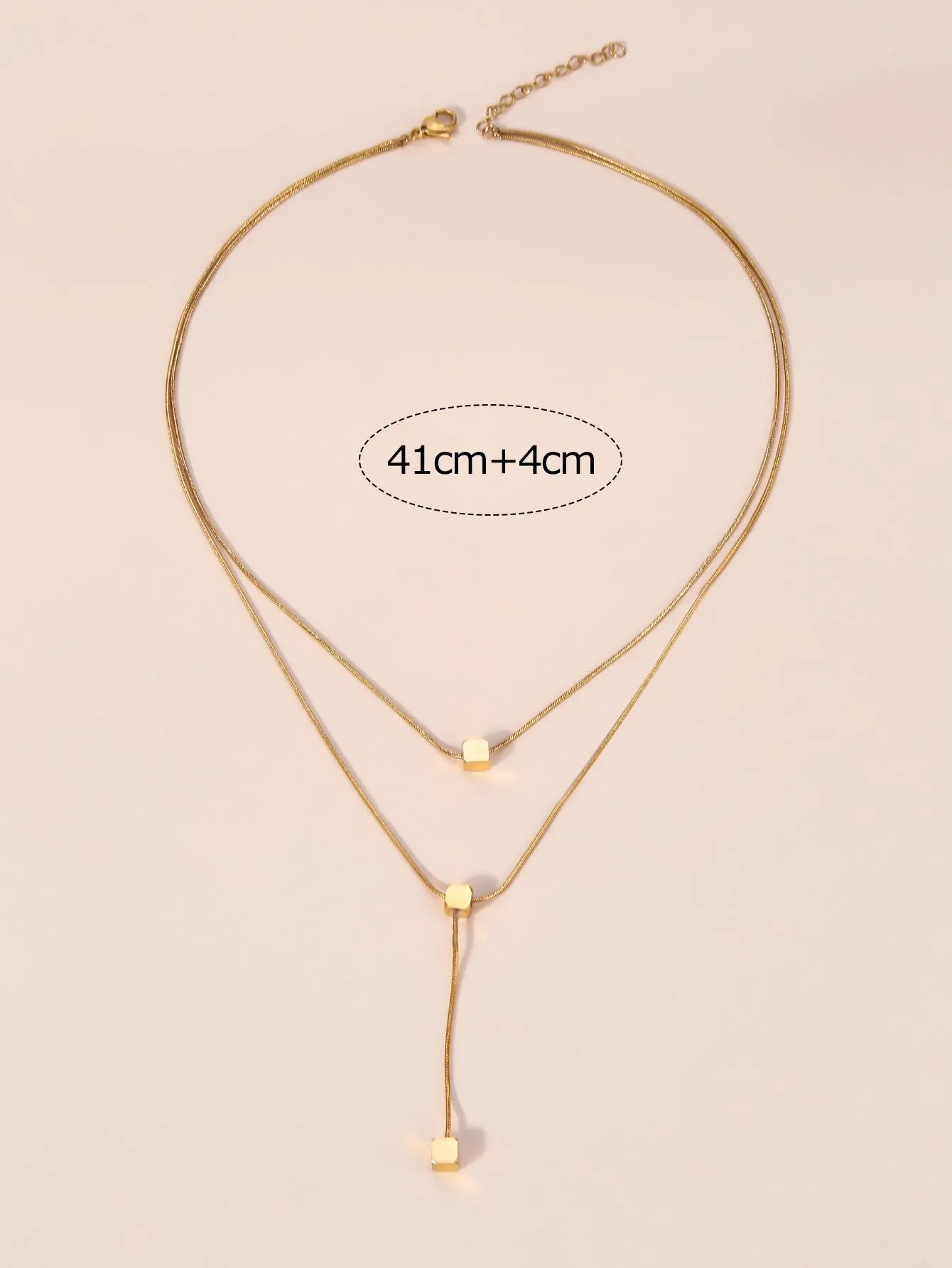 Chains Fashionable Stainless Steel Simple Pearl Chain Necklace Dating Office Workers Mother's Day Gift_voghion.com