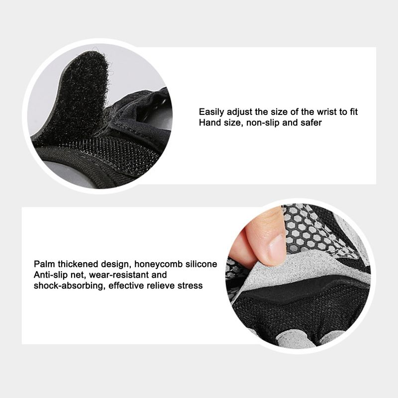 SportLife 1 par träningspass Halvfinger Handflatsskydd Nylon Andas träningsgymnastikhandskar för Fiess_voghion.com