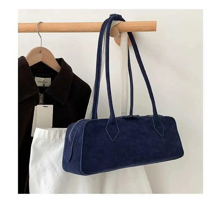 Suede Shoulder Bag For Women Large Capacity Versatile Handbag_voghion.com