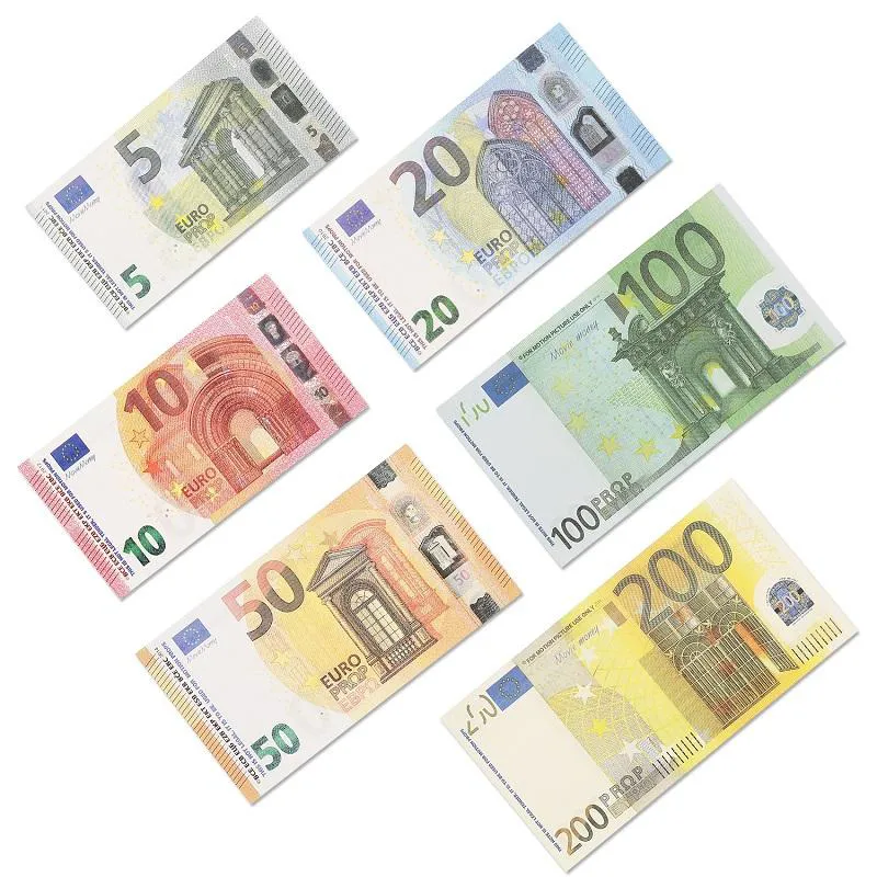 Prop Other Festive Supplies Party Fa K E Money Banknote 1 5 10 20 50 100 US Dollar Euros Realistic Toy Bar Props Copy_voghion.com