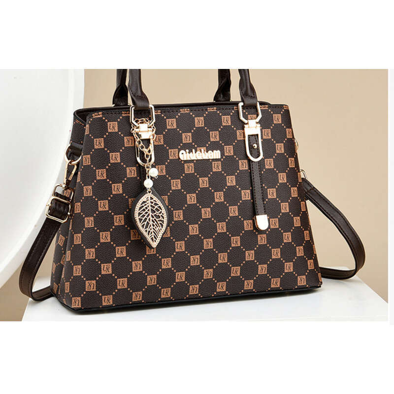 Tote Bag, Large Capacity Mother Print Check Pattern, Network Famous Western Style Bag_voghion.com