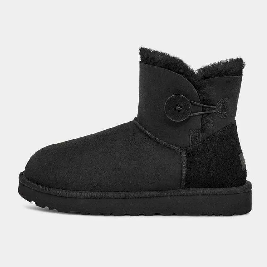 Designer AUS Snow DamesZwarte Enkel Platform Flats Combat Boots Lage Hak Veterschoenen Leren Kettingen Gesp Dames Kinderen_voghion.com