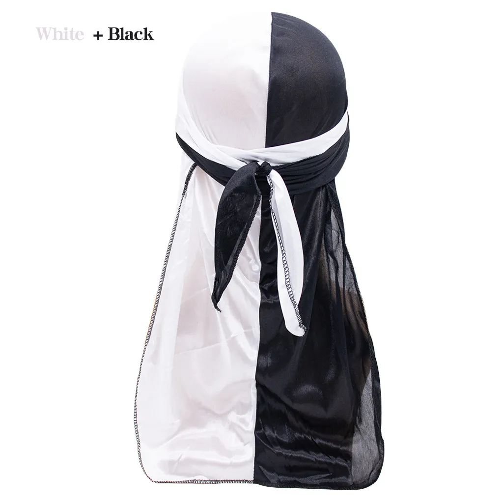 Pirate Cap Long Tail Headwraps for Men and Women Silky Durag Hip Hop Rapper Doo Rag Sleep Hat Bandana Hombre_voghion.com