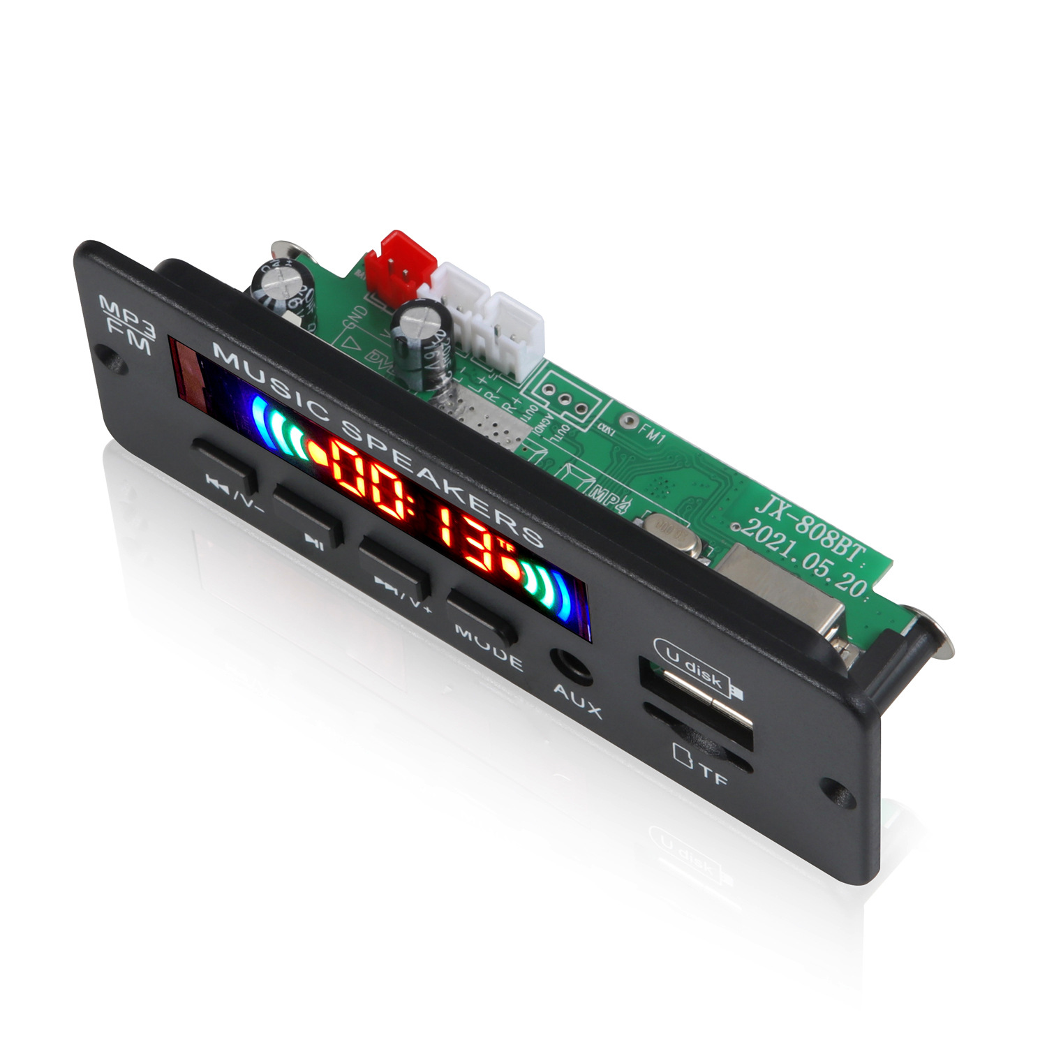 DC 5V/12V Bluetooth MP3 WMA Decoder Board Audio Module USB TF Radio Wireless FM Receiver MP3 Player 2 x 3W Amplifier For Car_voghion.com