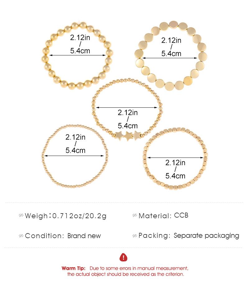 Dolce e fresco coppia spiaggia stile fatto a mano elastico stella rotonda braccialetto di perline vestito donne_voghion.com