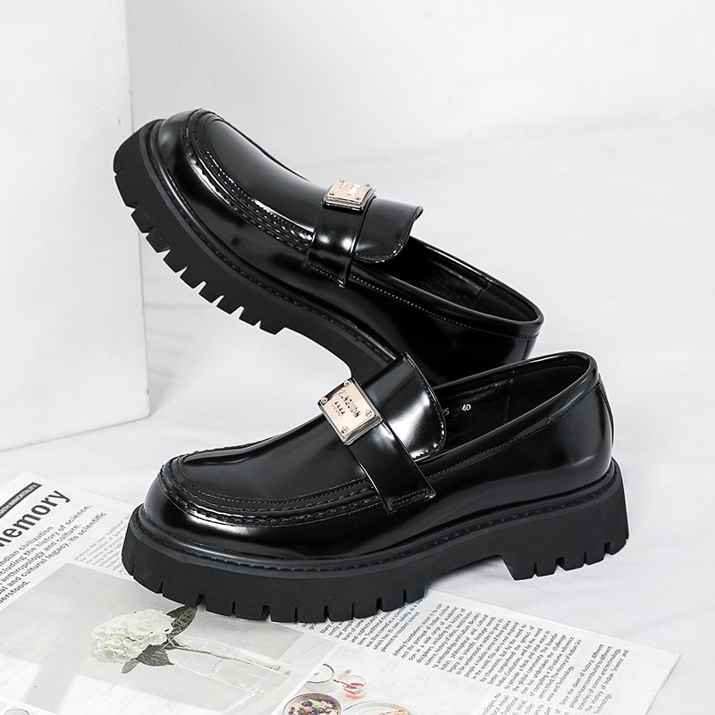 Yipin Număr de produs 695 Nouă piele cu talpă groasă pentru tineret Lefu Fashion Pantofi bărbați_voghion.com