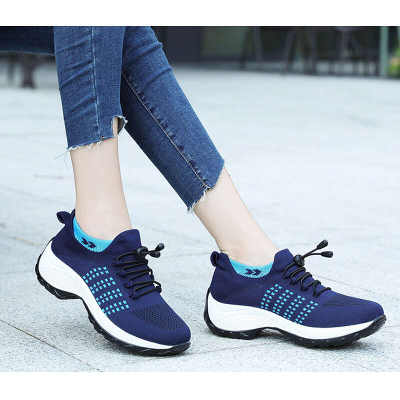 Calzini oversize traspiranti casual da donna in rete intrecciata, scarpe leggere e versatili con suola spessa, incollate a freddo_voghion.com
