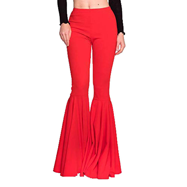 Kadın Deniz Kızı Büyük Yüksek Bel Slim Fit Elastik Günlük Pantolon_voghion.com