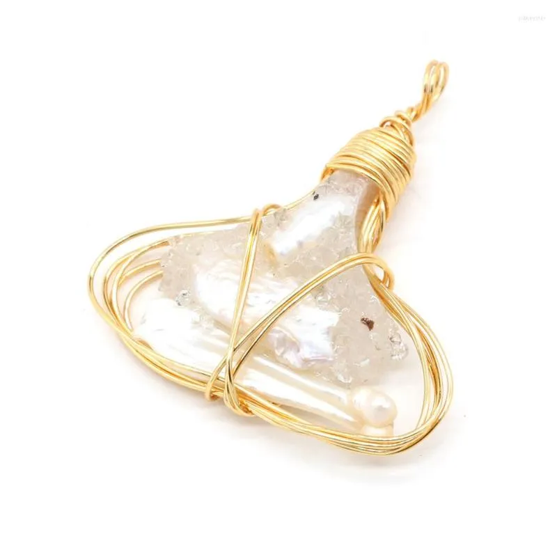 Kolye Kolye Doğal Taş Druzy Kolye Reiki Heal Altın Renkli Tel Sarma Tatlı Su İncileri Takı Yapımı İçin_voghion.com