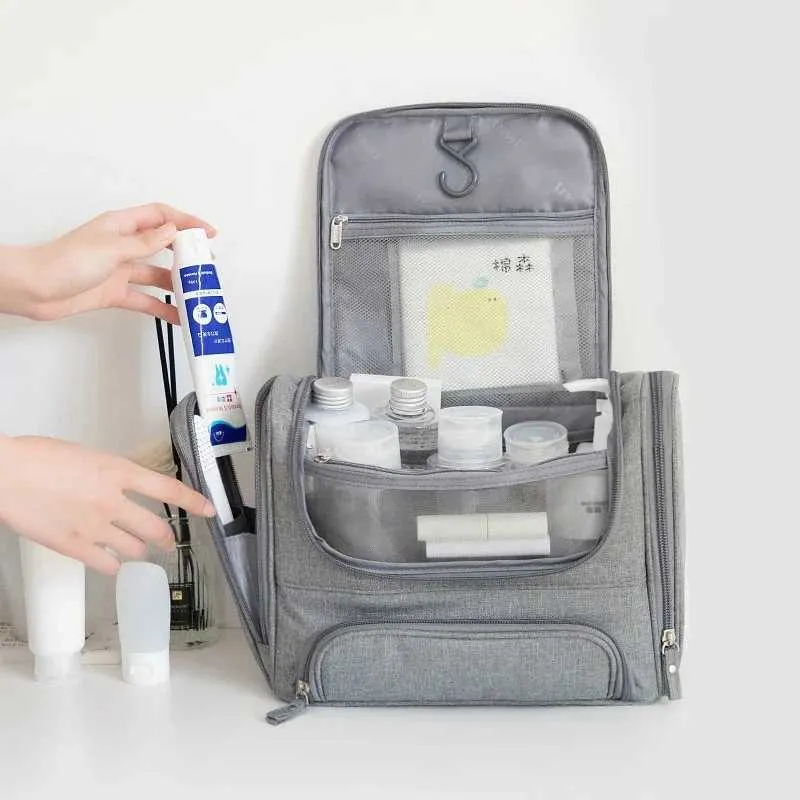 Geantă cosmetică portabilă impermeabilă pentru bărbați, pentru călătorii, capacitate mare de depozitare, curățenie chimică, geantă de toaletă pentru femei Y241023_voghion.com