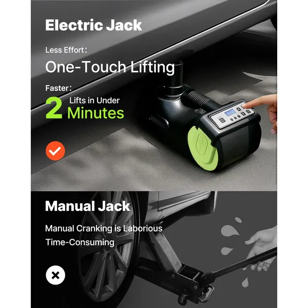 Electric Hydraulic Car Jack With Impact Wrench And Led Light_voghion.com