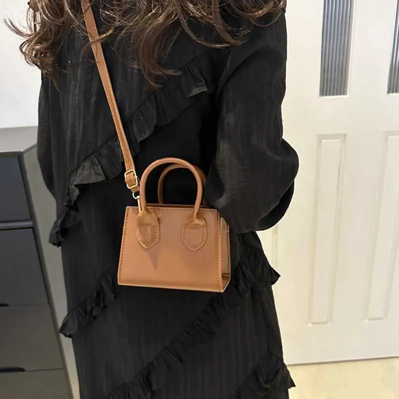 Solid Color Pu Leather Shoulder Bag Fashion Designer Handbags Top Handle For Women Casual Crossbody Bags Ba241116_voghion.com