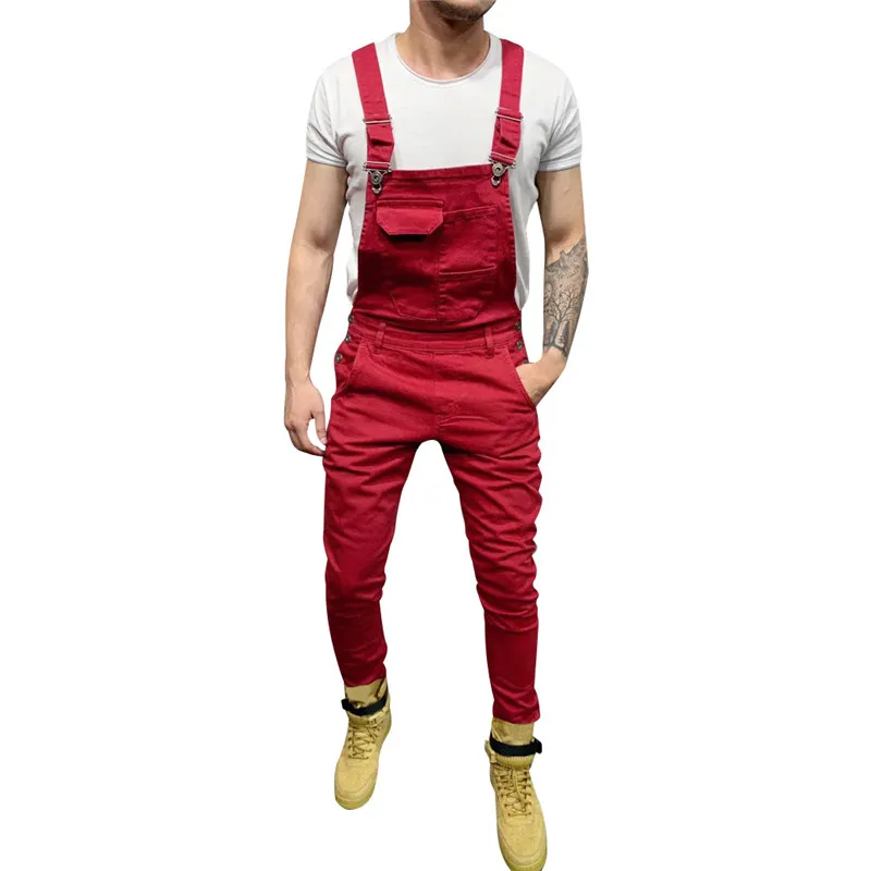 Cool Designer Brand Jeans Man Pants For Men Pocket Denim Overall Jumpsuit Streetwear Sexy Suspender Pant E21_voghion.com