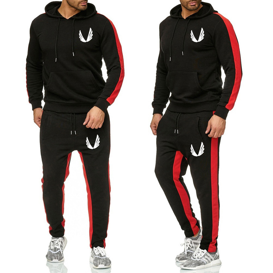 Felpa con cappuccio da uomo Abito alla moda autunnale e invernale più tuta con cappuccio in pile_voghion.com
