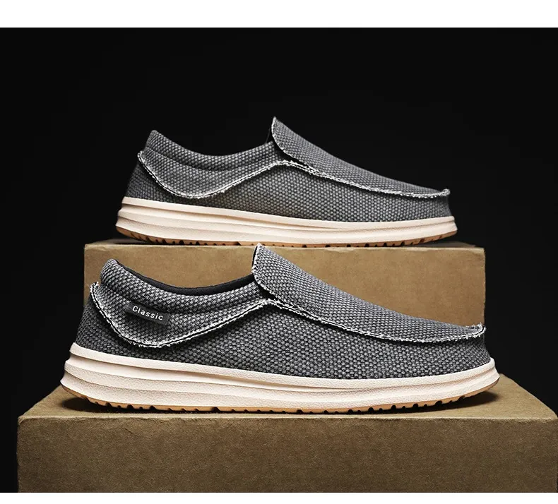 Chaussures décontractées pour homme, printemps-été, en toile respirante et confortable, semelle souple vulcanisée, idéales pour la marche, la conduite et les activités de plein air (réf. 241205)._voghion.com