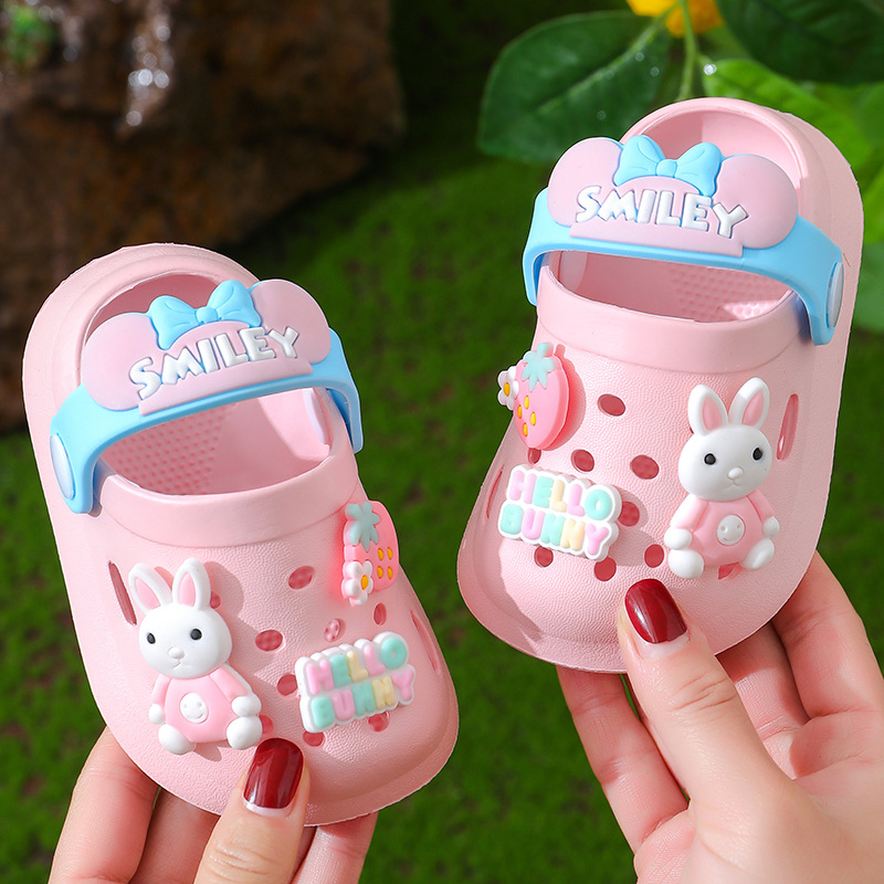 Girls' sandals, children's summer babies, indoor soft soles, non slip slippers for infants young children, cartoon boys,