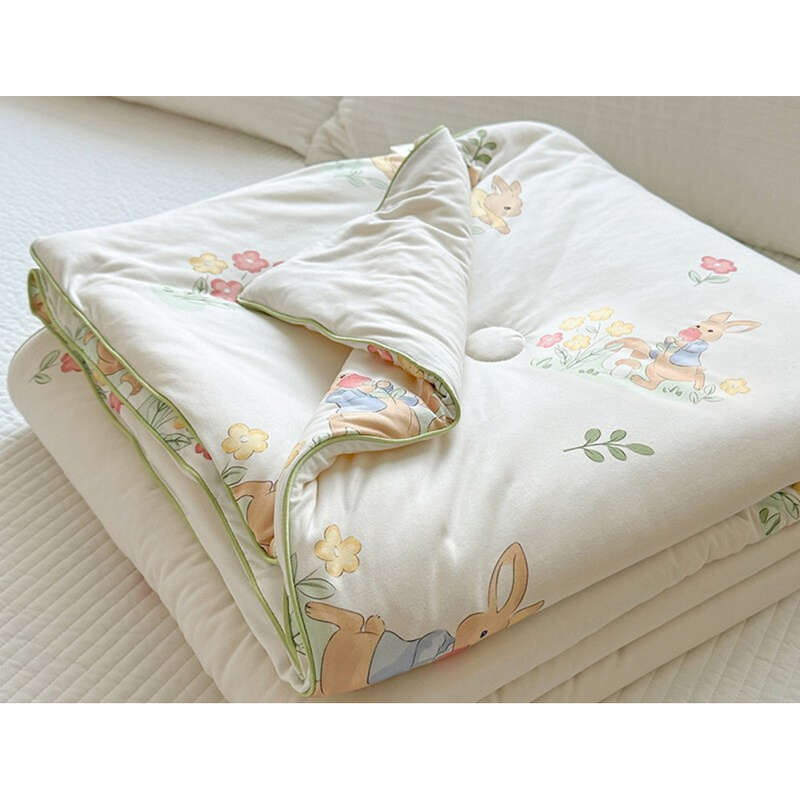 Couverture épaisse et chaude en coton tricoté pour l'été, vêtement frais et frais, motif dessin animé, pour enfants, printemps, automne et hiver_voghion.com