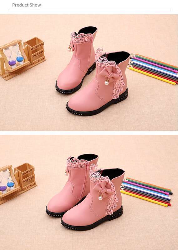 XUANMU Bota Infantil Menina Kid Fashion Boot New Warm Princess Shoes Girl Ankle Boots Snow Boots Retro Short Boots Kid Boots Kid Shoes Z0115_voghion.com