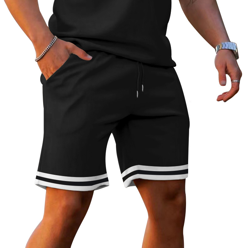 2024Cross-border Summer European And American Lapel Collar Short-sleeved Shorts Two-piece Set Sports And Leisure Men's Suit_voghion.com
