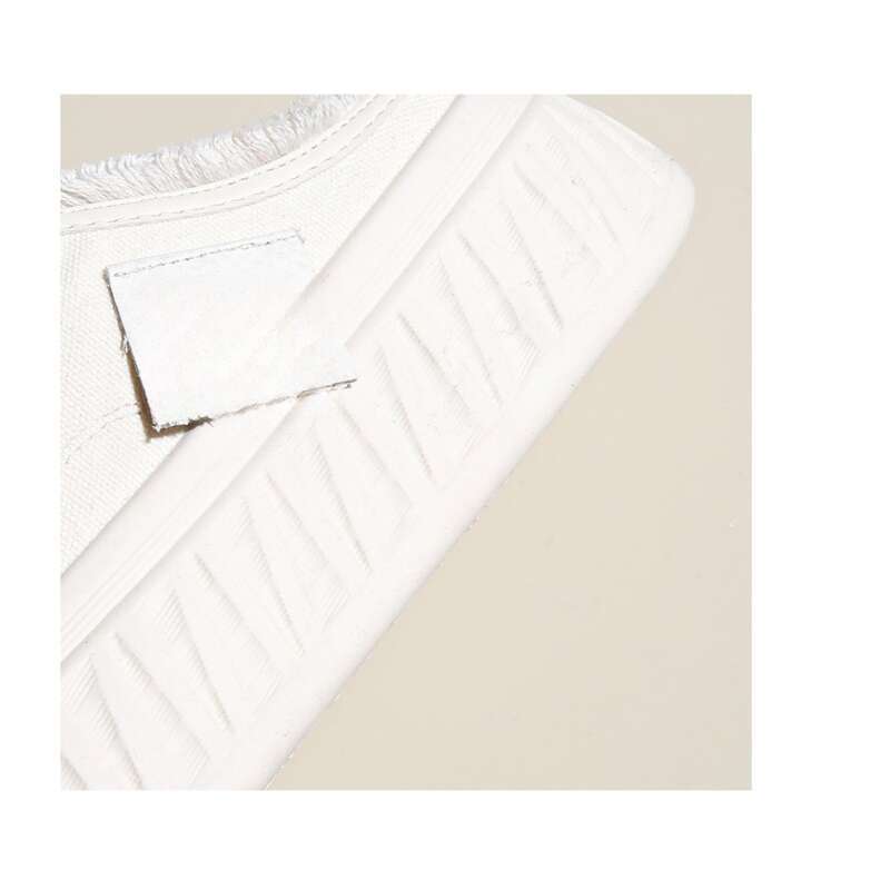 Women's Baotou Canvas Half Slip One Foot Lazy Thick Bottom Heel-less Board Shoes_voghion.com