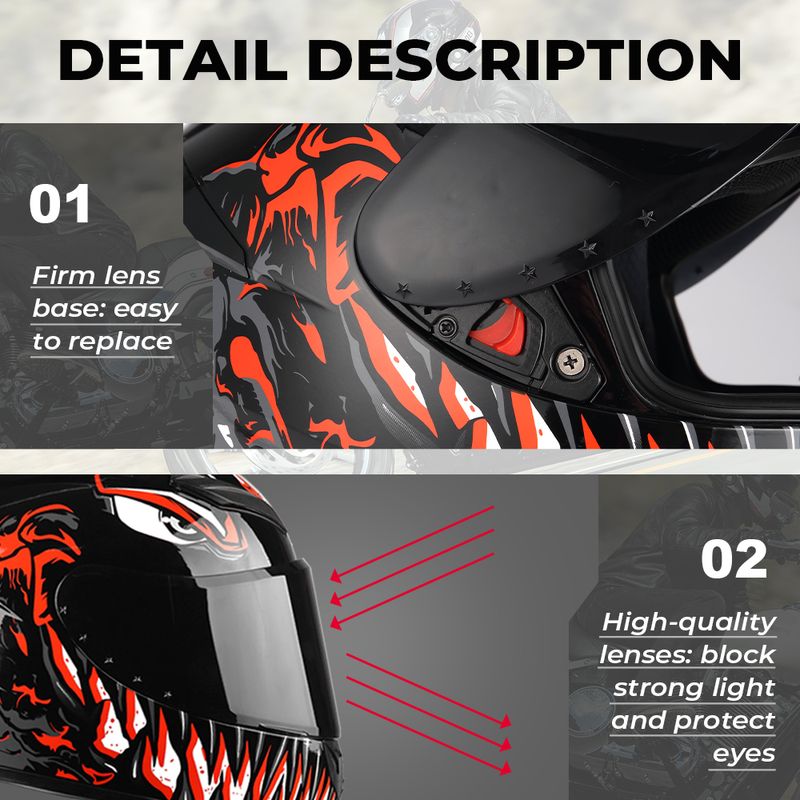 Motorcycle Racing Motocross Helmets Full Face Helmet Flip Up Moto Adult Motorbike Street Touring Riding Casco Cte_voghion.com