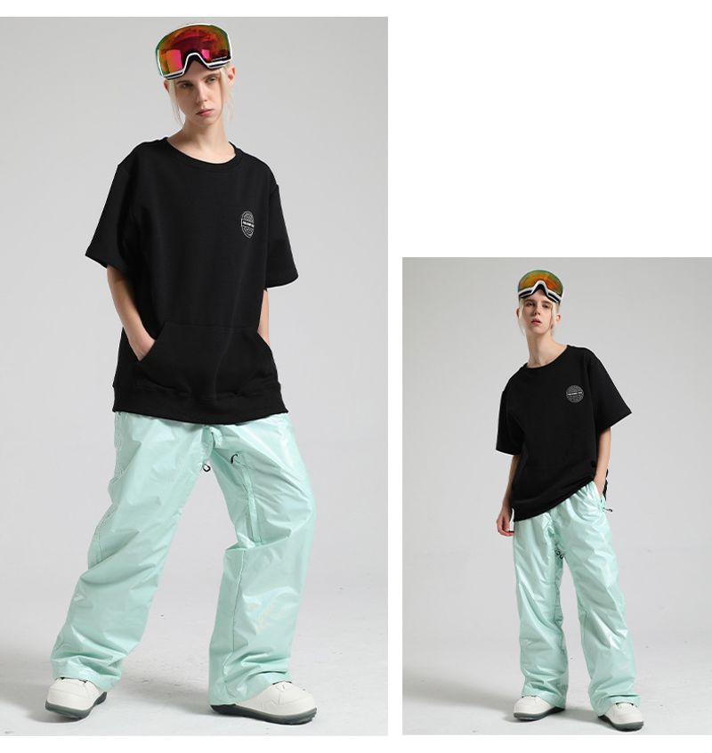 New ski men loose veneer waterproof windproof breathable warm snow pants women's outdoor skiing equipment_voghion.com