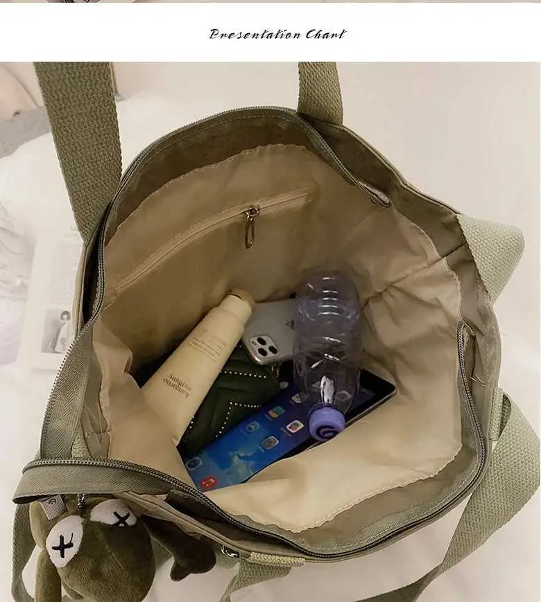Xierya Borsa a tracolla da donna Borsa semplice con cerniera alla moda Borsa a tracolla impermeabile di grande capacità Borsa per studenti_voghion.com