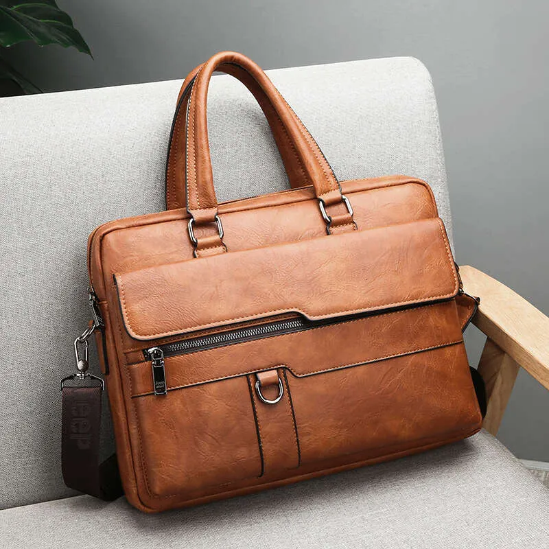 Neu Männer Aktentasche Klassische Retro Pu Leder Business Handtasche Satchel Männlichen Umhängetasche_voghion.com