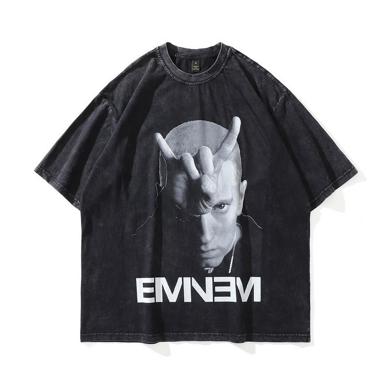 Maglietta estiva da uomo in stile americano, alla moda, vintage, lavata, con stampa di cane Doberman, a maniche corte, in cotone_voghion.com