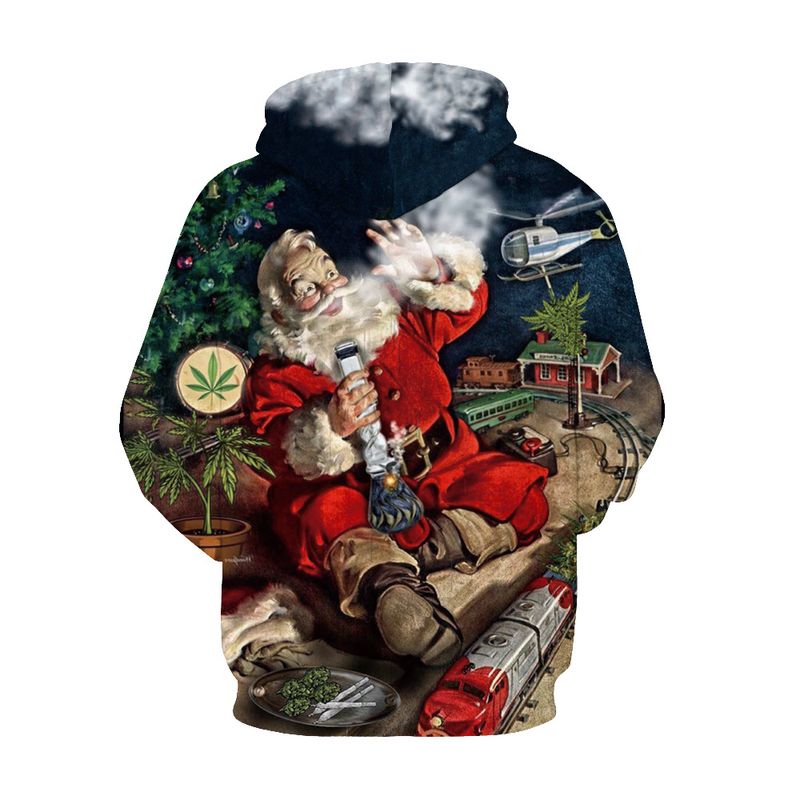Women's Clothing Grinch digital printing couple wear trendy loose casual hooded sweatshirt_voghion.com