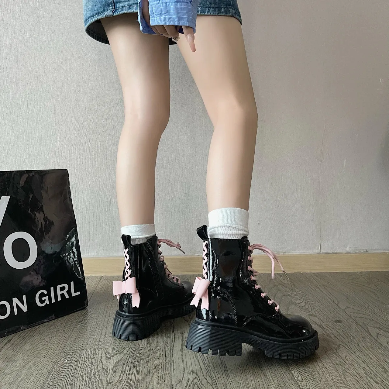 Platforms Boots Womens Cheap Female Boot Winter Booty Woman Trend Military Tacticals Western Platform New Shoes 240620_voghion.com