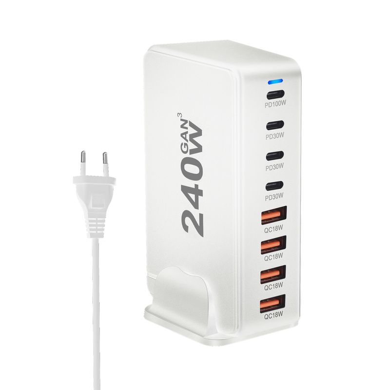 Încărcător de birou multifuncțional de mare putere, 240W GaN Multiport 268WPD, nou_voghion.com