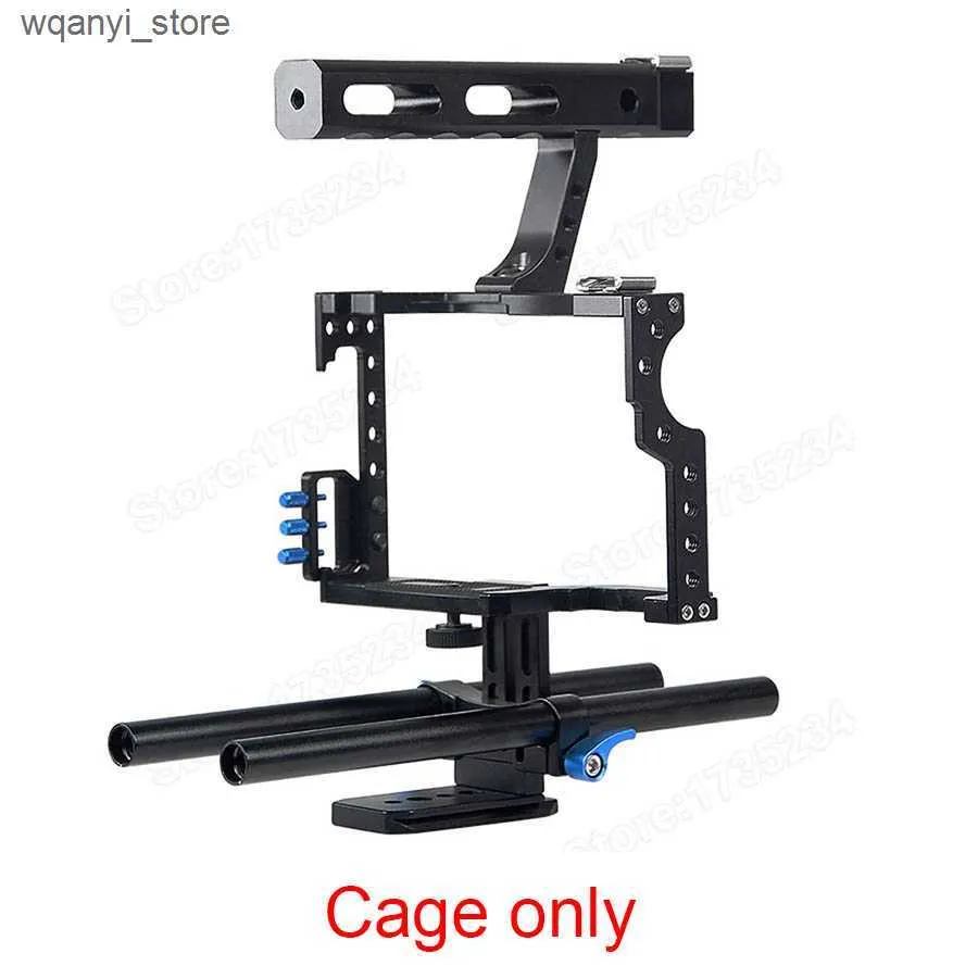 Stabilisatoren A7 Videostabilisator Kamerakäfeg Grëff Dsrl Buerrigg Fir GH4 A6300 A6500 A7S A7R A7Rii A7Sii Filmkäfeg_voghion.com