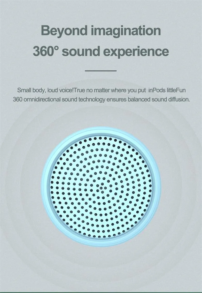 Aron 16 Renkli Kablosuz V5.0 Bluetooth Hoparlör Taşınabilir Akıllı Ses Kutusu TWS Stereo Müzik Subwoofer Desteği TF Kartı_voghion.com